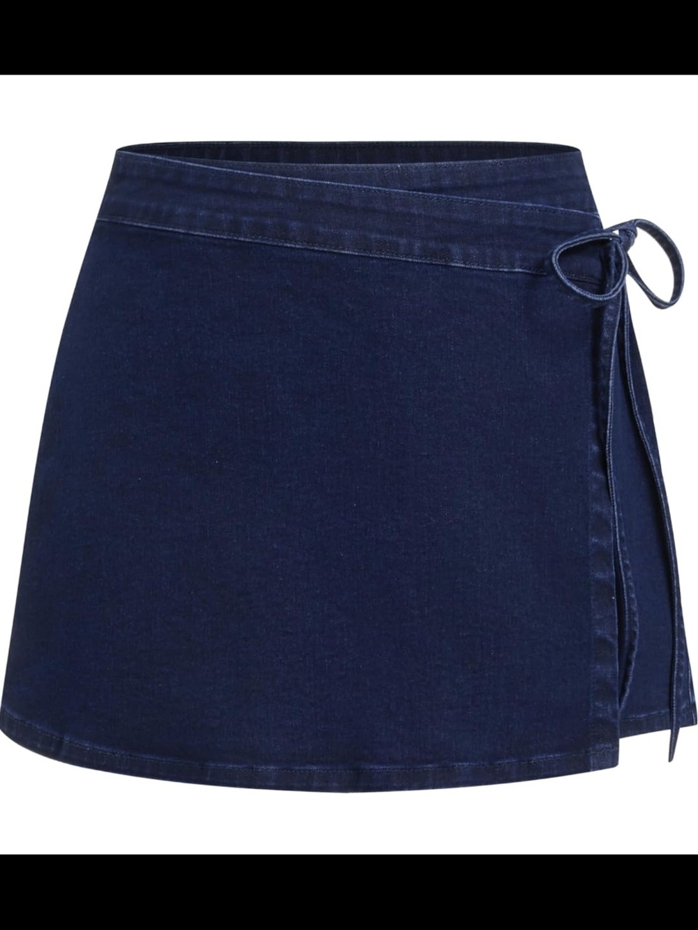 Cider Navy Wrap-Style Denim Skort